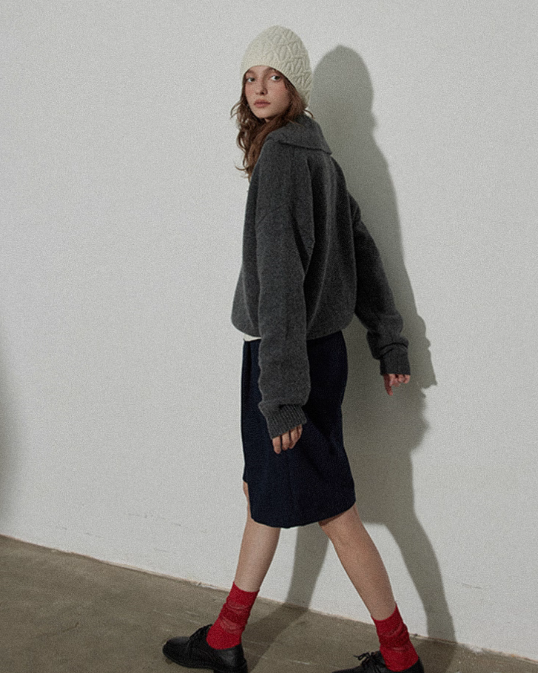 Collar Knit Casual Top Collar Knit Casual Top