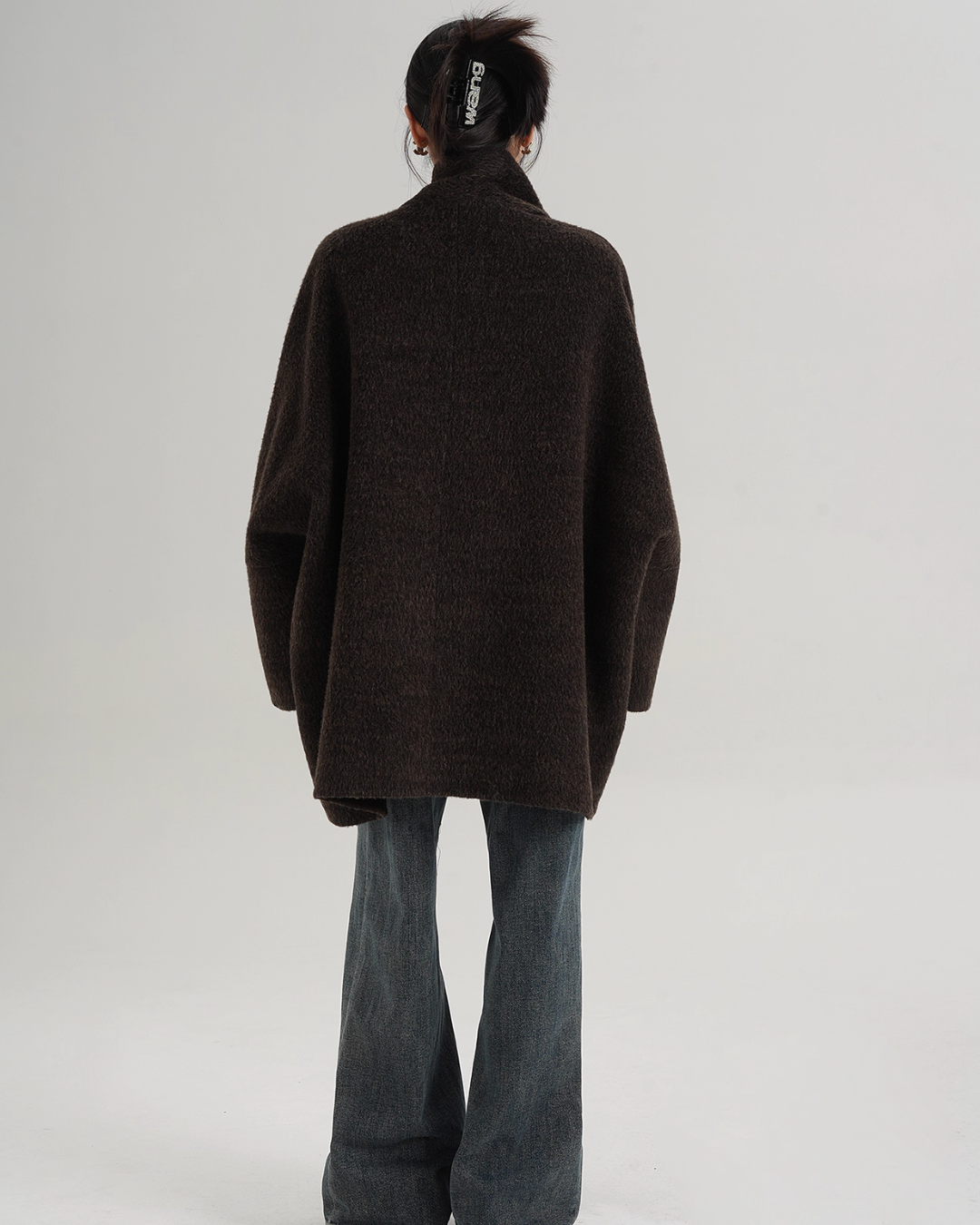 Collarless Wool Coat Collarless Wool Coat