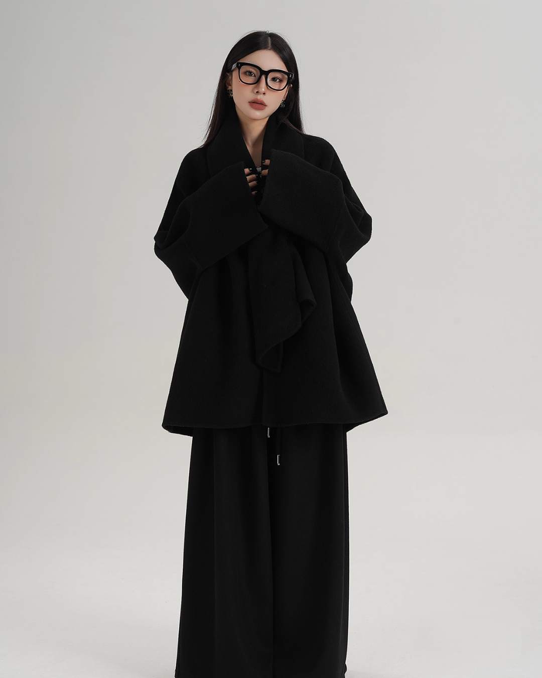 Collarless Wool Coat Collarless Wool Coat