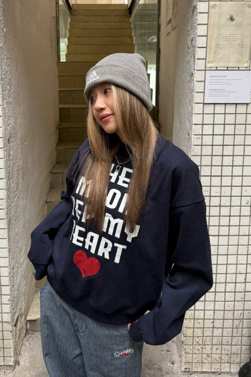 College Logo Sweat Top