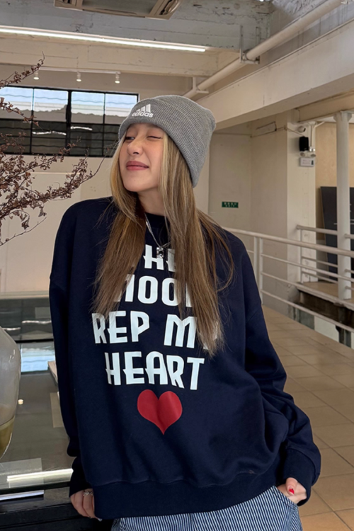 College Logo Sweat Top