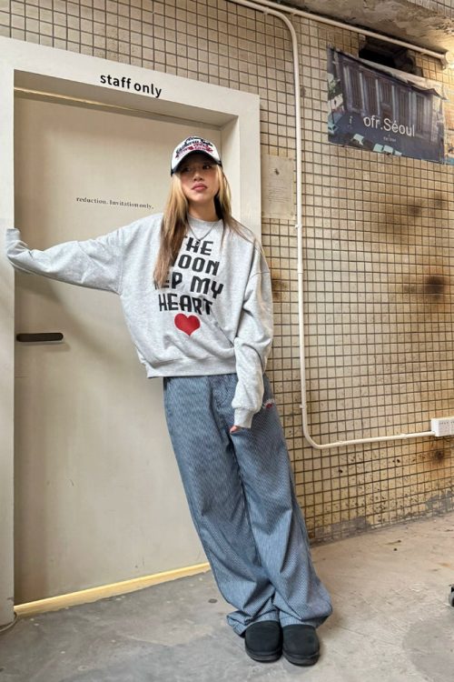 College Logo Sweat Top