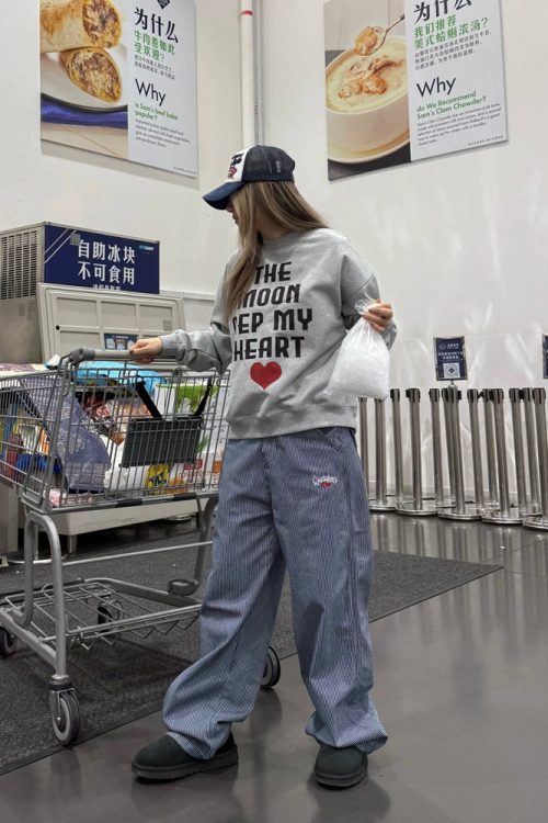 College Logo Sweat Top