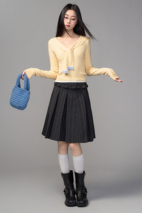 College Style Pleated Skirt