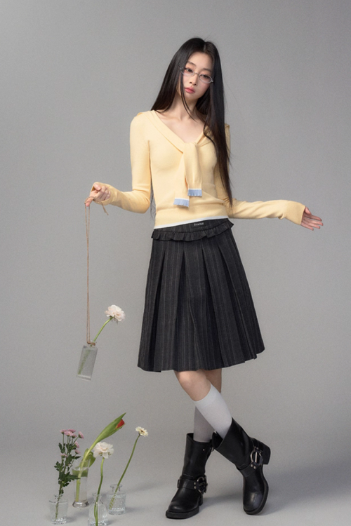 College Style Pleated Skirt