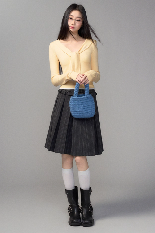 College Style Pleated Skirt