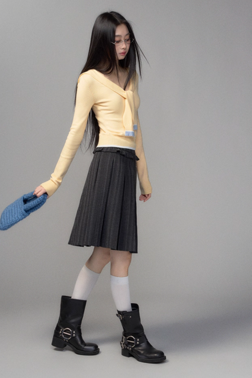 College Style Pleated Skirt