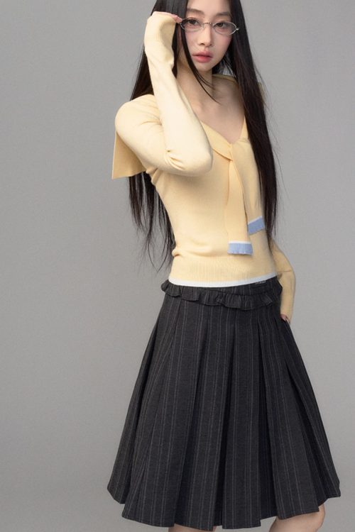 College Style Pleated Skirt
