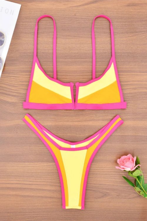 Color Block Bikini Set