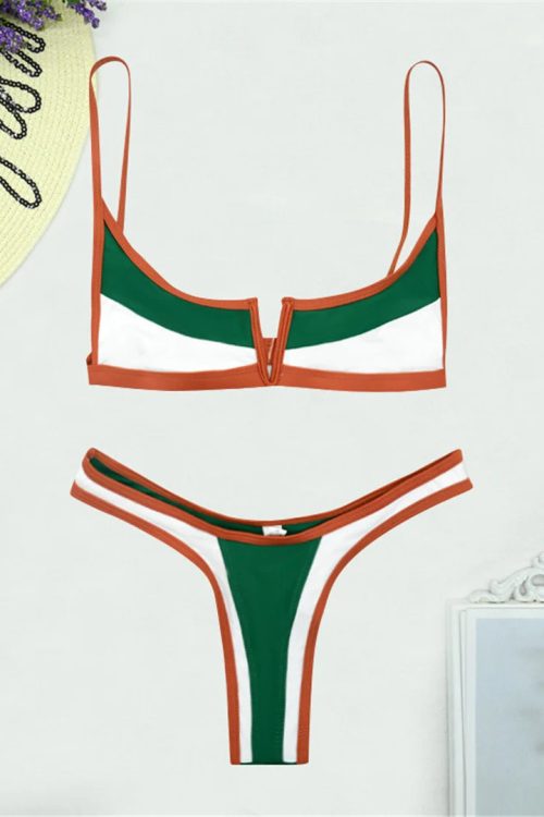 Color Block Bikini Set