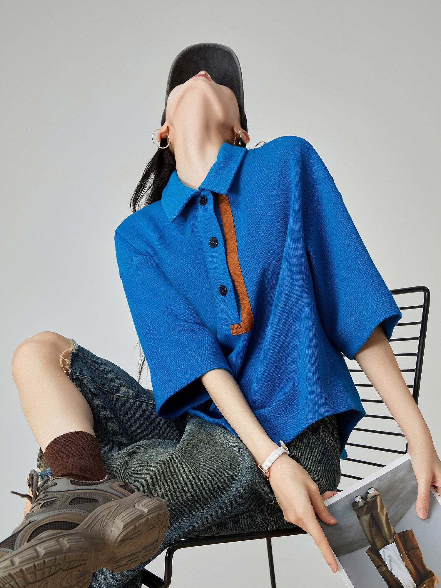 Color-Block Retro Polo Shirt Color-Block Retro Polo Shirt