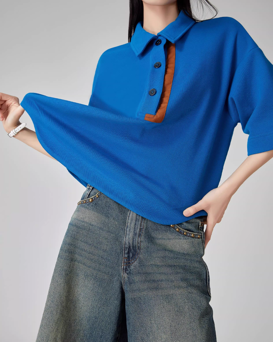 Color-Block Retro Polo Shirt Color-Block Retro Polo Shirt