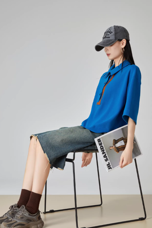 Color-Block Retro Polo Shirt