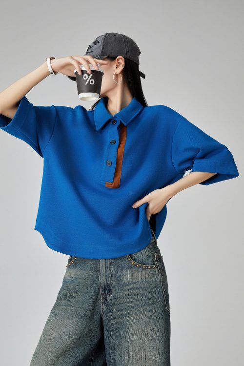 Color-Block Retro Polo Shirt