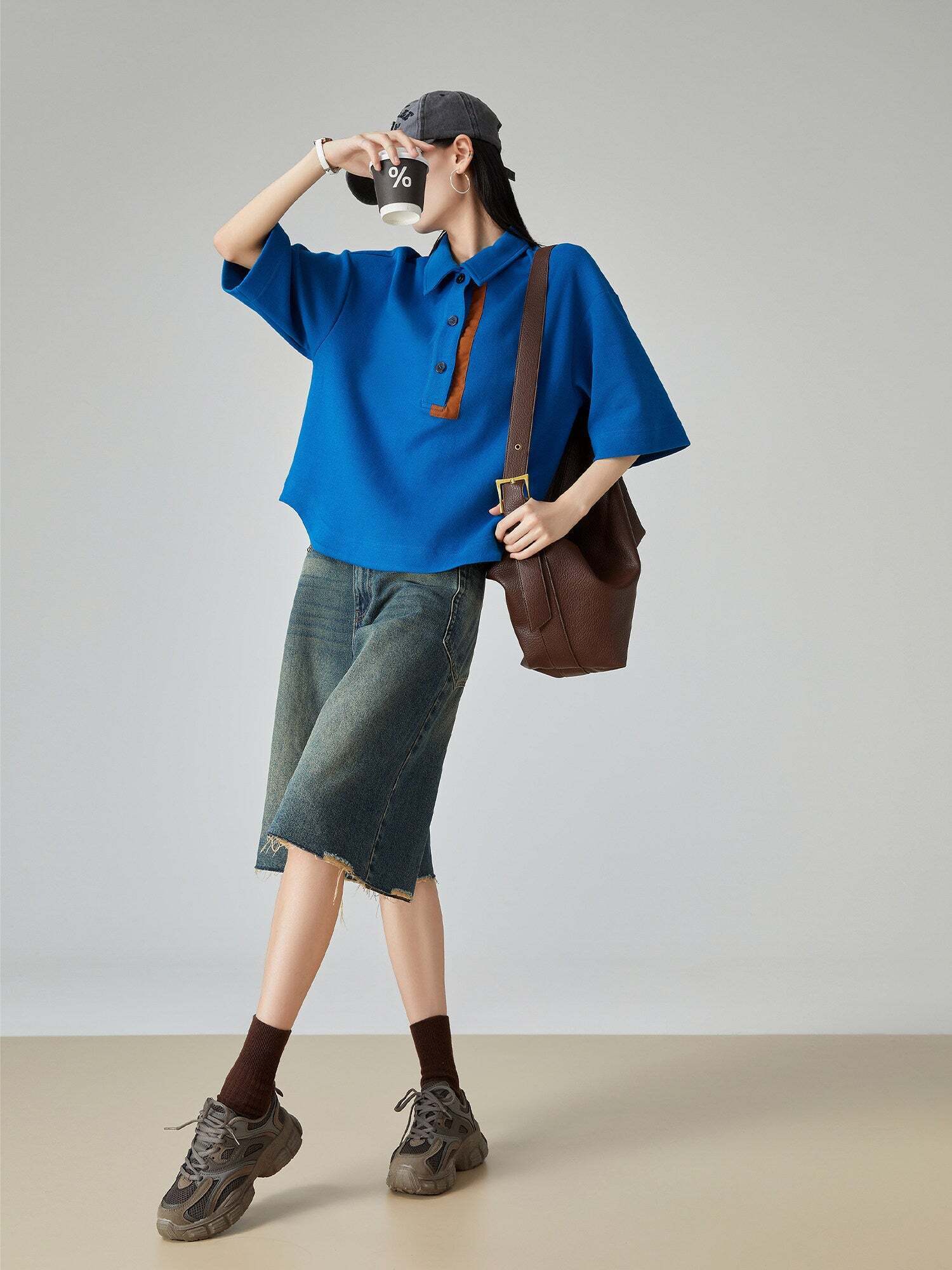 Color-Block Retro Polo Shirt Color-Block Retro Polo Shirt