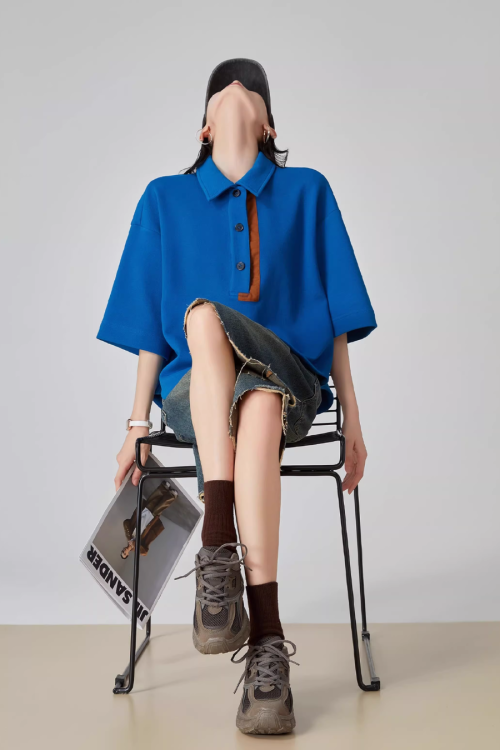 Color-Block Retro Polo Shirt