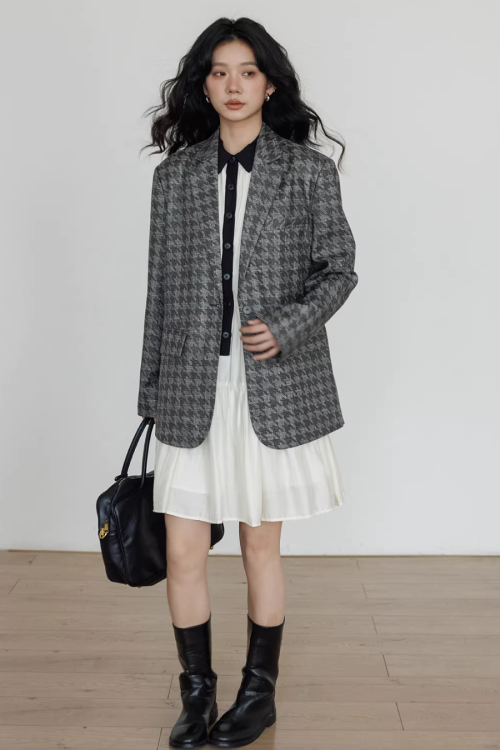 Color-Block Shirt Dress