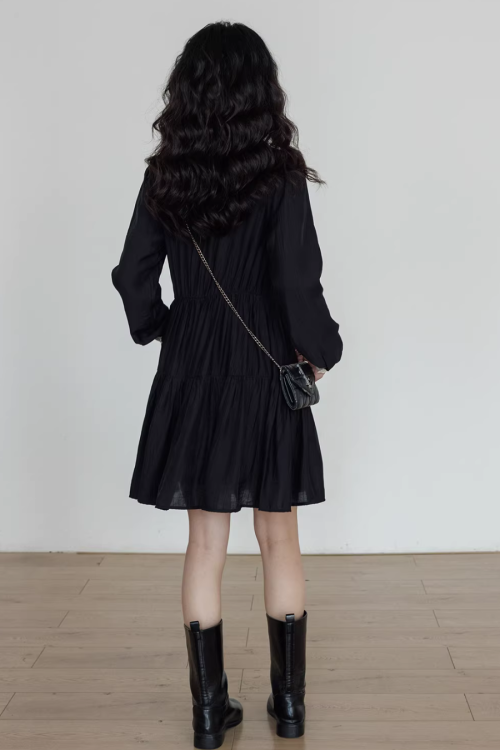 Color-Block Shirt Dress