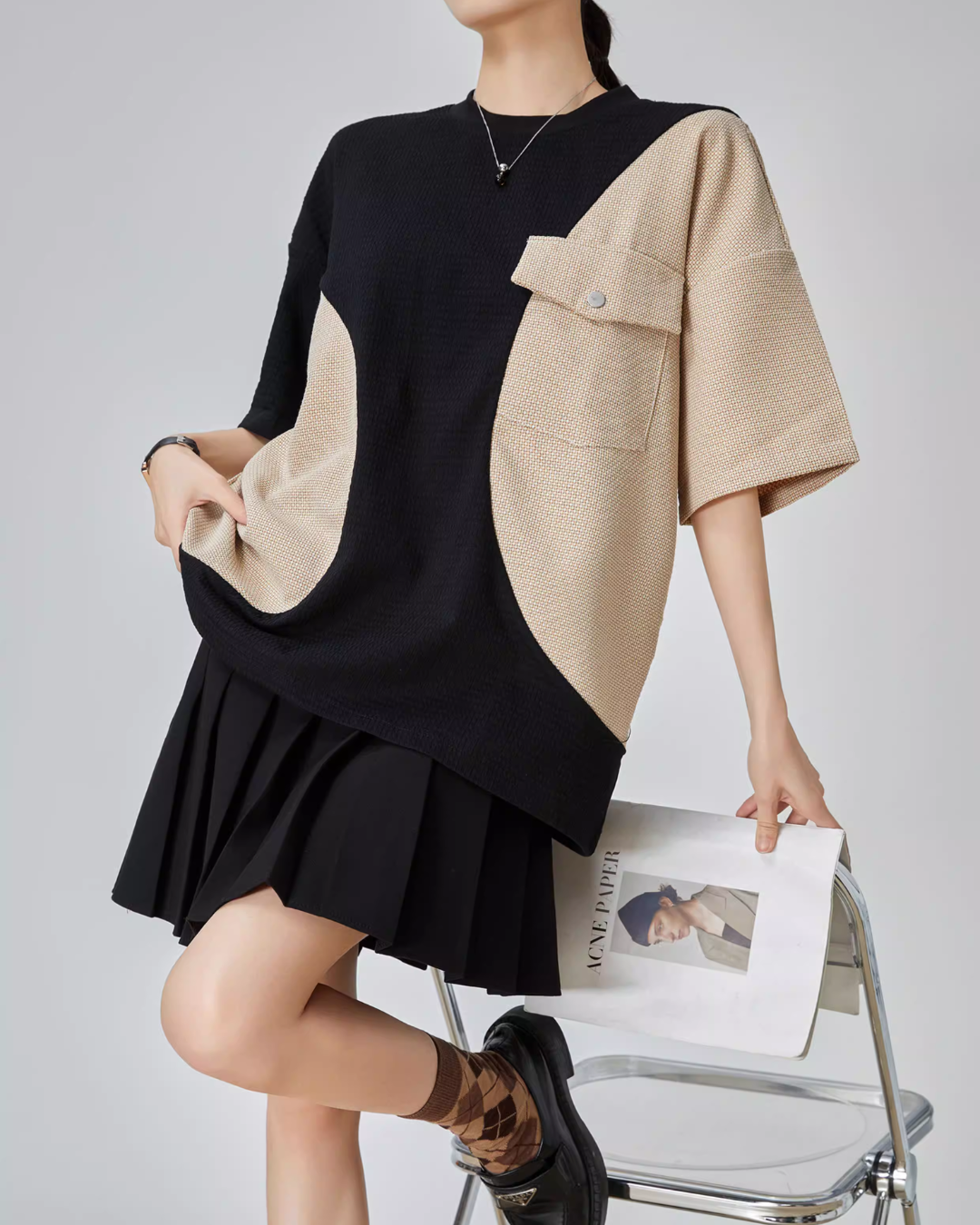 Color Blocking Short Sleeve T-Shirt Color Blocking Short Sleeve T-Shirt