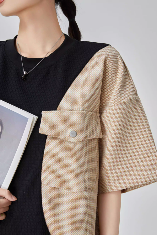 Color Blocking Short Sleeve T-Shirt