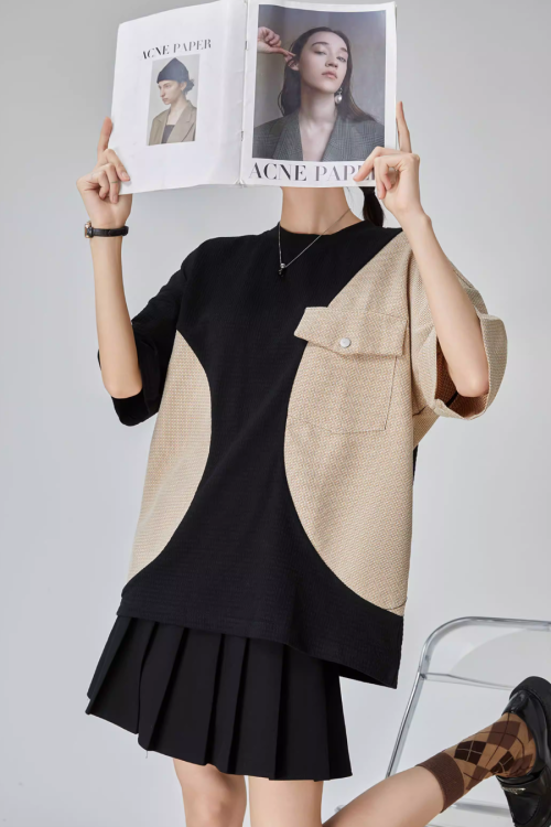 Color Blocking Short Sleeve T-Shirt