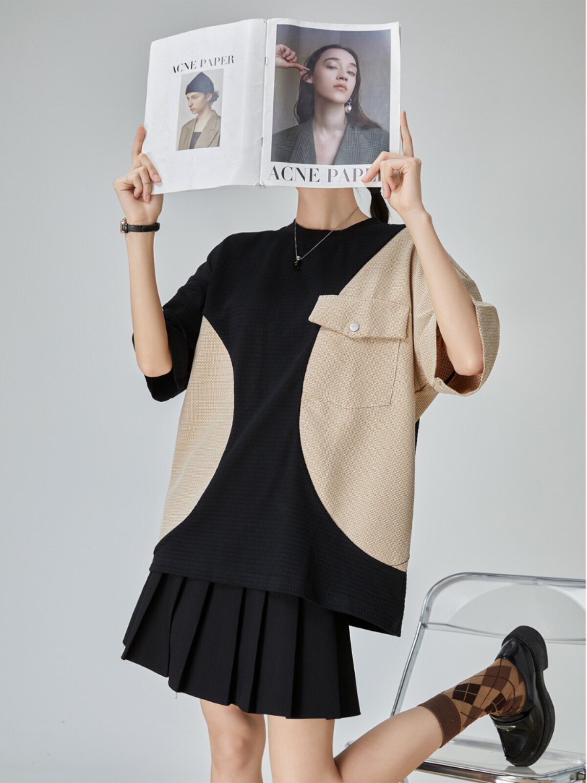 Color Blocking Short Sleeve T-Shirt