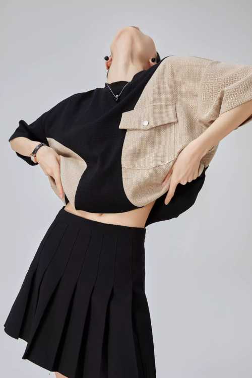 Color Blocking Short Sleeve T-Shirt