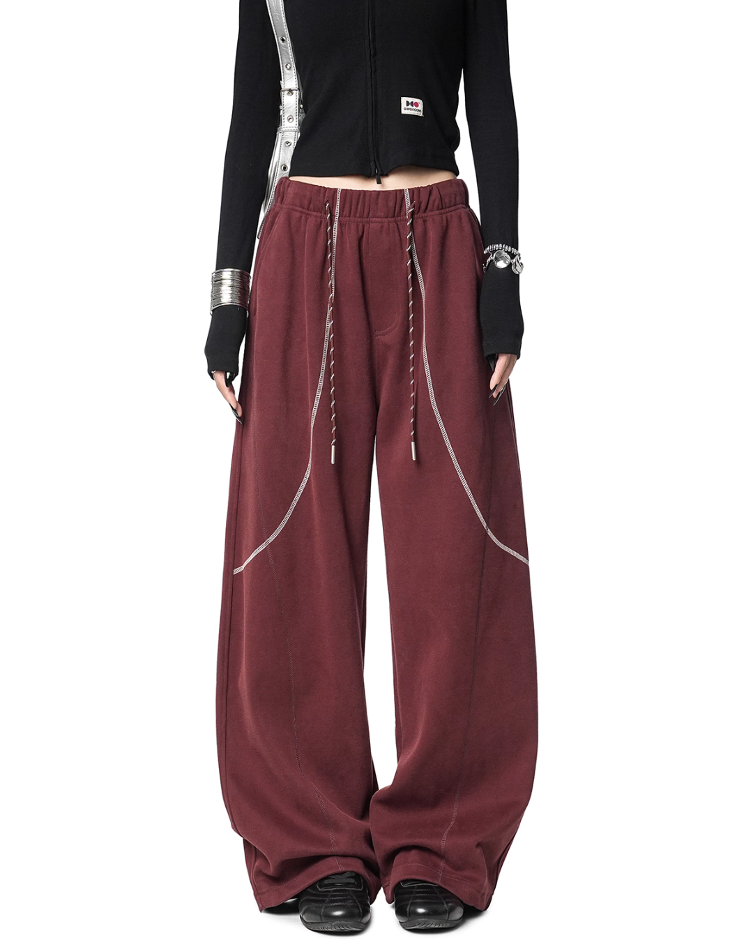 Color Contrast Stitch Sweat Pants Color Contrast Stitch Sweat Pants