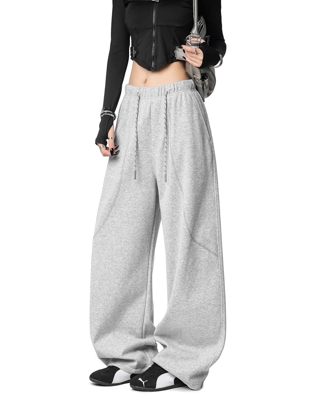 Color Contrast Stitch Sweat Pants Color Contrast Stitch Sweat Pants