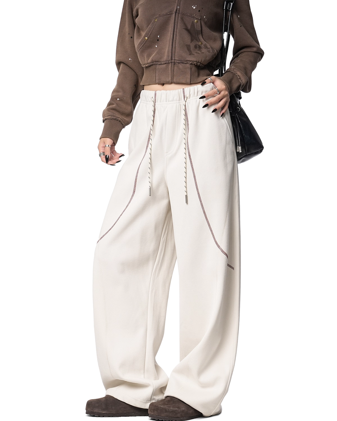 Color Contrast Stitch Sweat Pants Color Contrast Stitch Sweat Pants