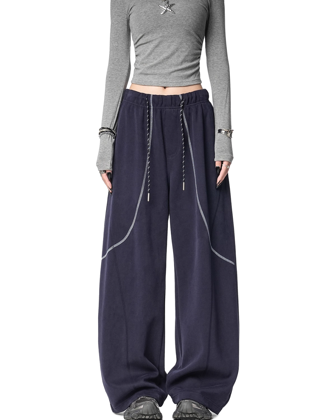 Color Contrast Stitch Sweat Pants Color Contrast Stitch Sweat Pants