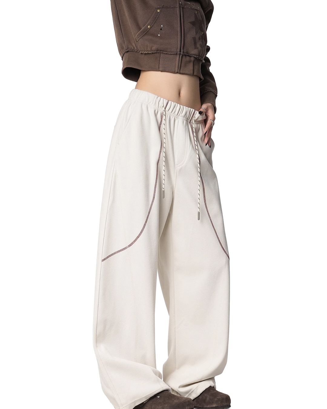 Color Contrast Stitch Sweat Pants Color Contrast Stitch Sweat Pants