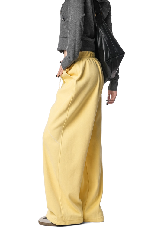 Color Contrast Stitch Sweat Pants