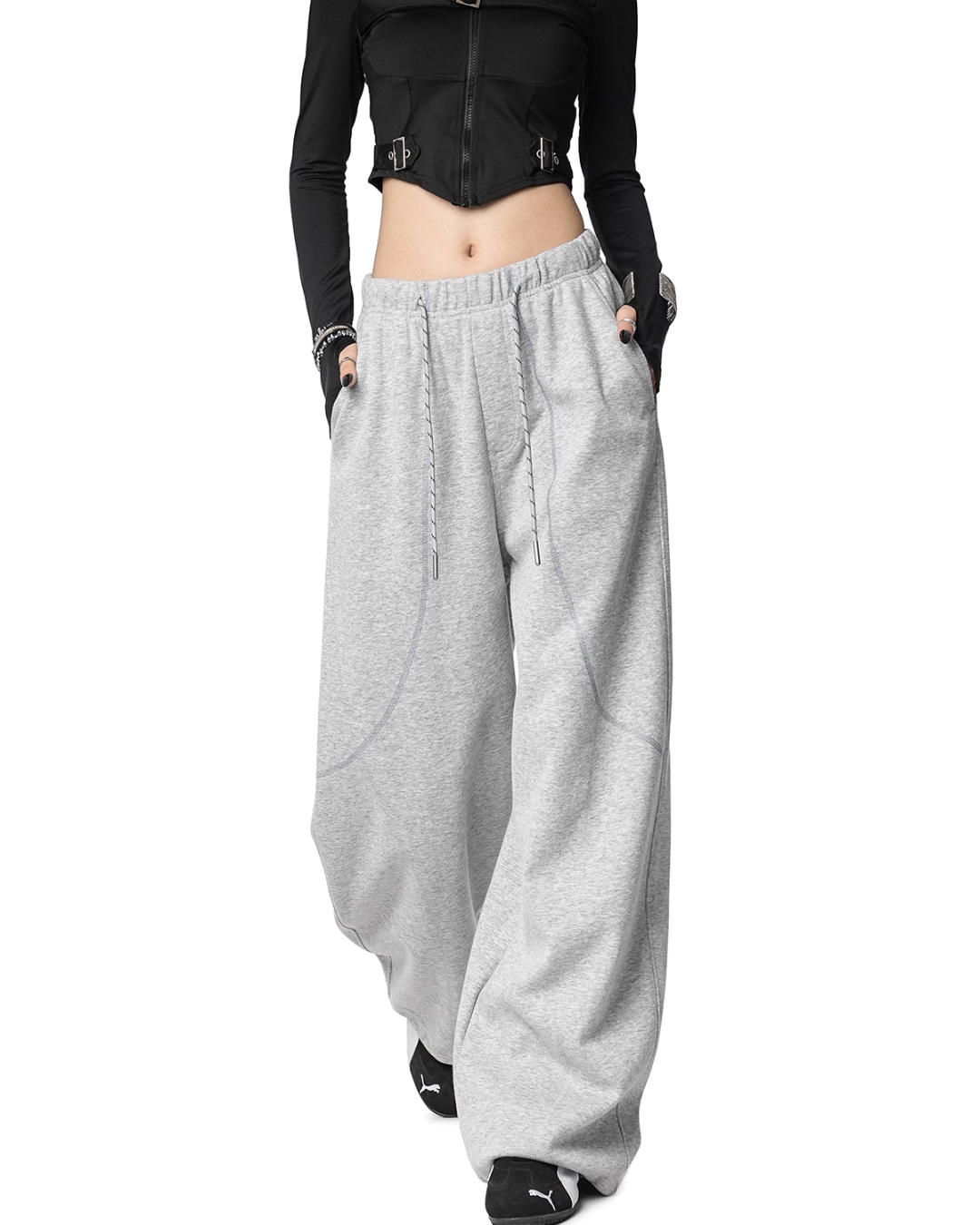 Color Contrast Stitch Sweat Pants Color Contrast Stitch Sweat Pants