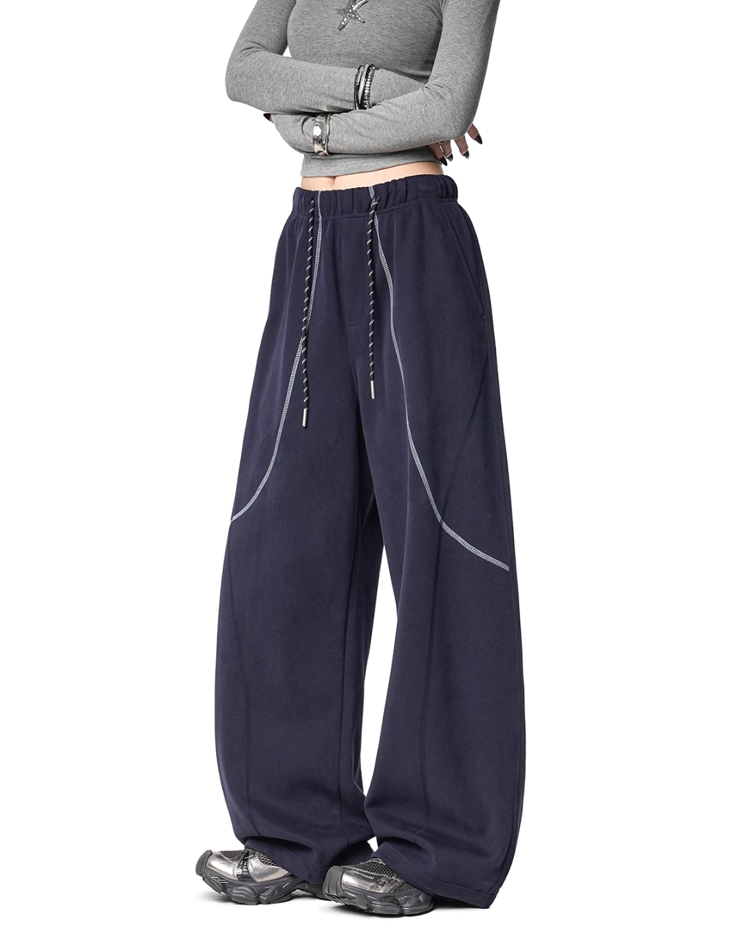 Color Contrast Stitch Sweat Pants Color Contrast Stitch Sweat Pants