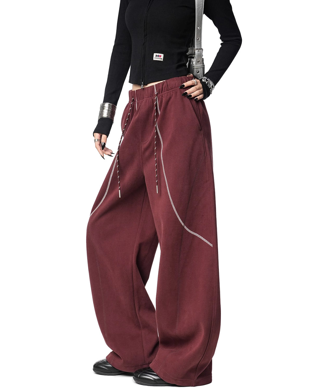 Color Contrast Stitch Sweat Pants Color Contrast Stitch Sweat Pants