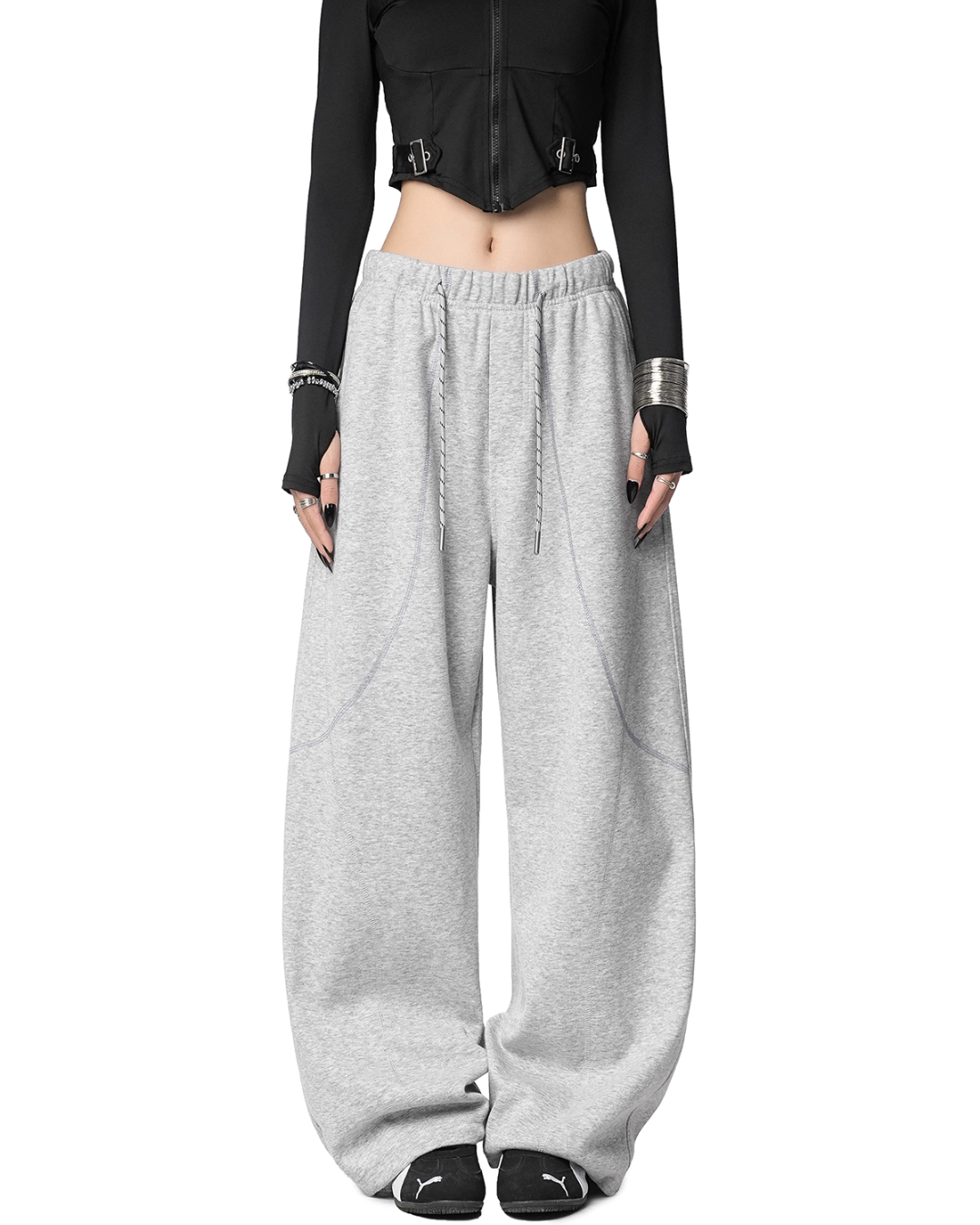 Color Contrast Stitch Sweat Pants Color Contrast Stitch Sweat Pants