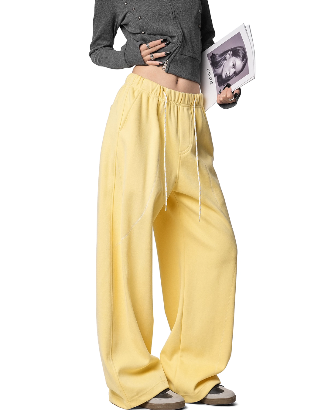 Color Contrast Stitch Sweat Pants Color Contrast Stitch Sweat Pants