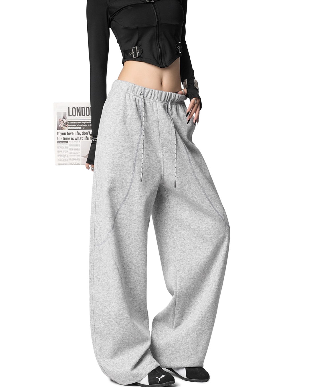 Color Contrast Stitch Sweat Pants Color Contrast Stitch Sweat Pants
