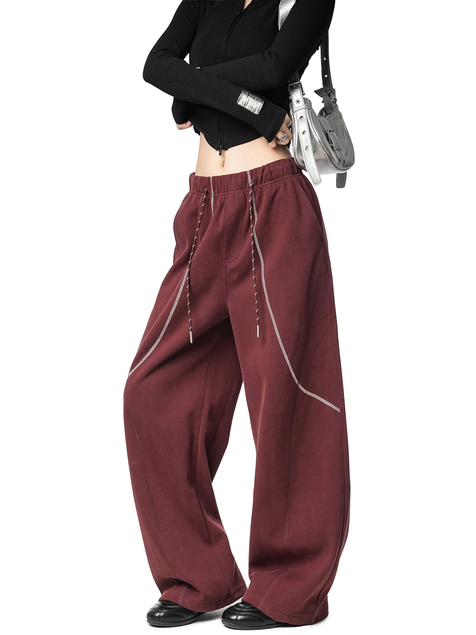 Color Contrast Stitch Sweat Pants Color Contrast Stitch Sweat Pants