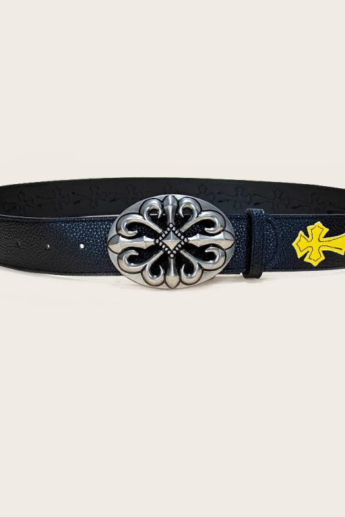 Colorful Cross Buckle Belt