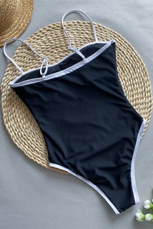 Contrast One Piece Swimsuit