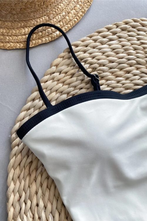 Contrast One Piece Swimsuit