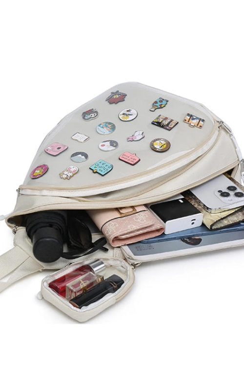 Convertible Ita Bag with Clear Window for Pin Display