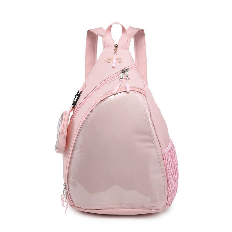Convertible Ita Bag with Clear Window for Pin Display Convertible Ita Bag with Clear Window for Pin Display