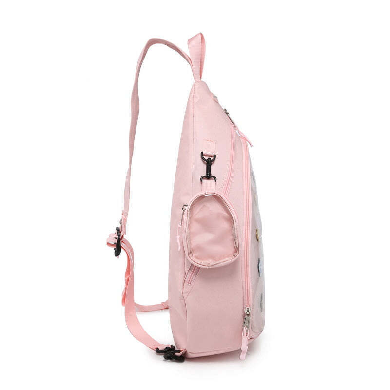 Convertible Ita Bag with Clear Window for Pin Display Convertible Ita Bag with Clear Window for Pin Display