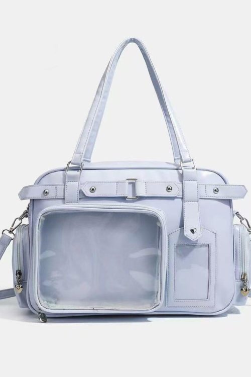 Convertible Ita Bag with Clear Window for Plushies and Pins