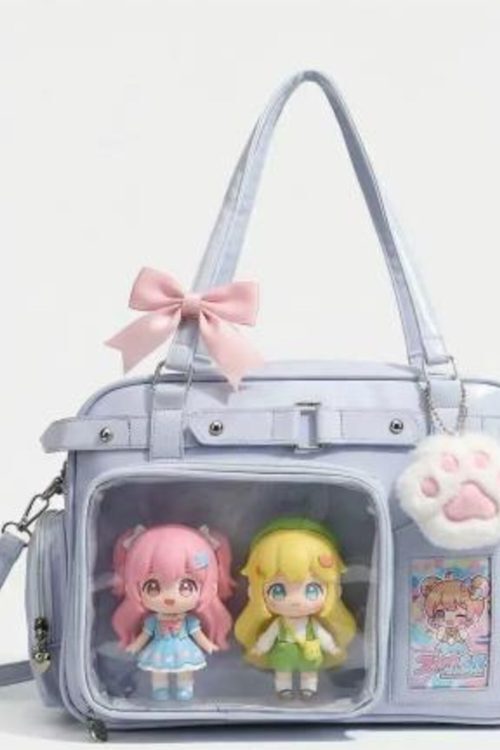 Convertible Ita Bag with Clear Window for Plushies and Pins