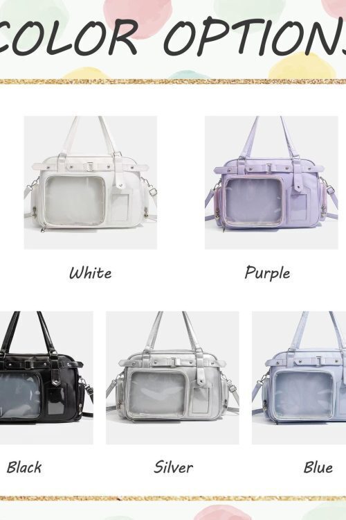 Convertible Ita Bag with Clear Window for Plushies and Pins