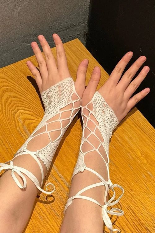 Coquette Lace Fingerless Gloves
